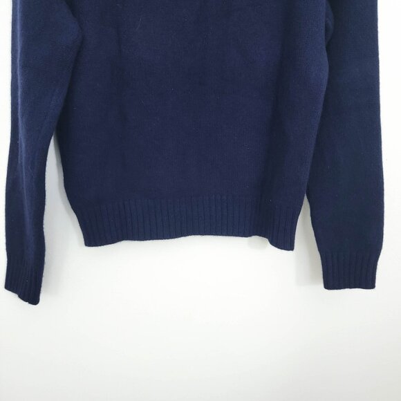 Polo Ralph Lauren Heritage Bear Wool Crewneck Sweater in Navy Blue - Picture 7 of 10